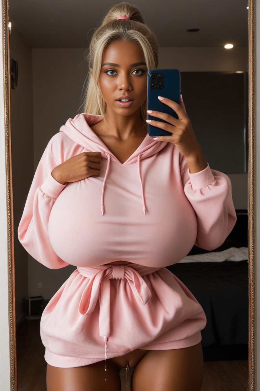 Dark Tanned, Hyper Waist, Round Face AI Porn