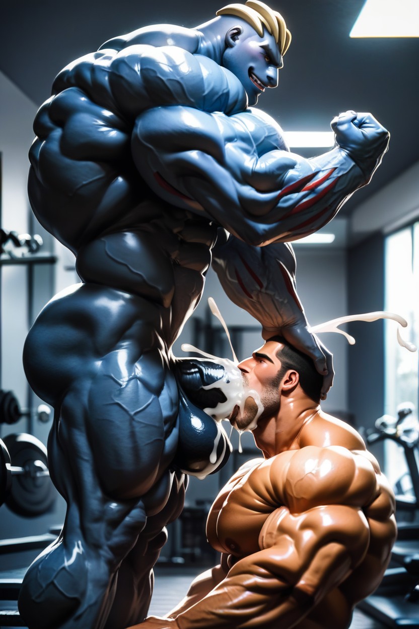 Hyper Veiny Cock, In Height, Hyper Gigantic Cock AI Gay Porn