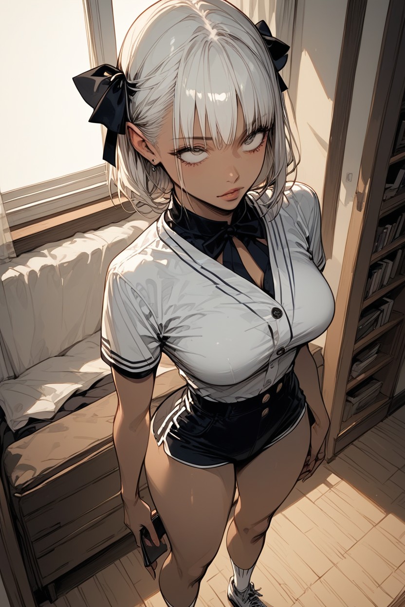 Hourglass Figure, Backlit, Standing Hentai IA