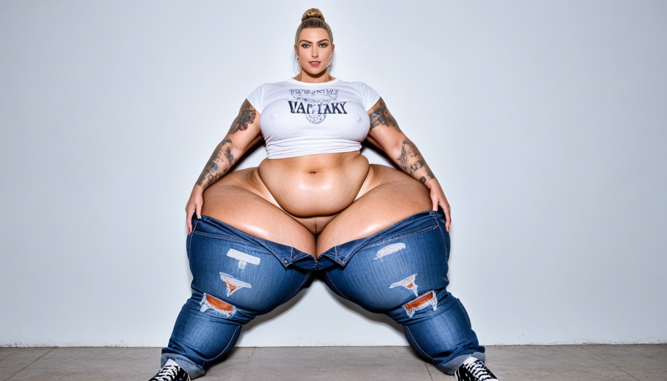 T Shirt, Massive Ass, Tan AI Porn