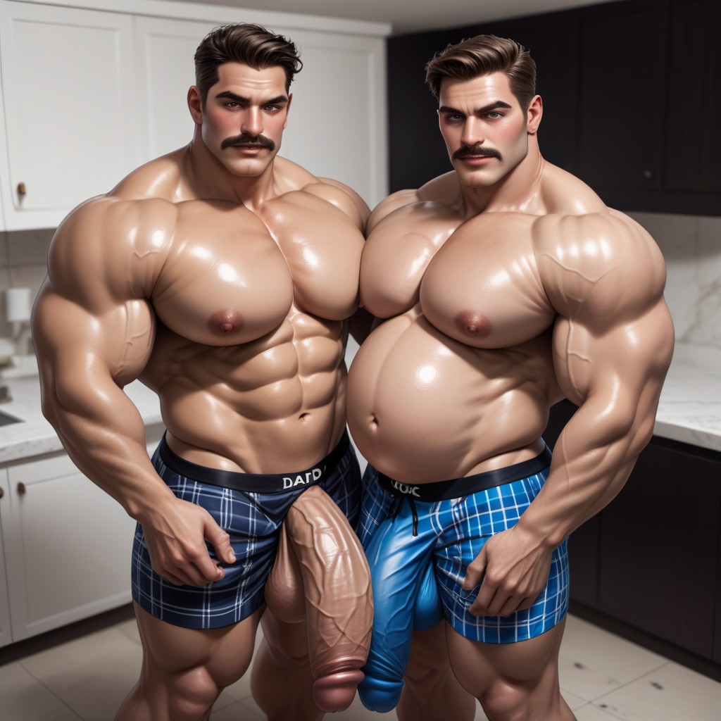 Long Cock, Big Hyper Long Cock, Pecs Out ゲイAIポルノ