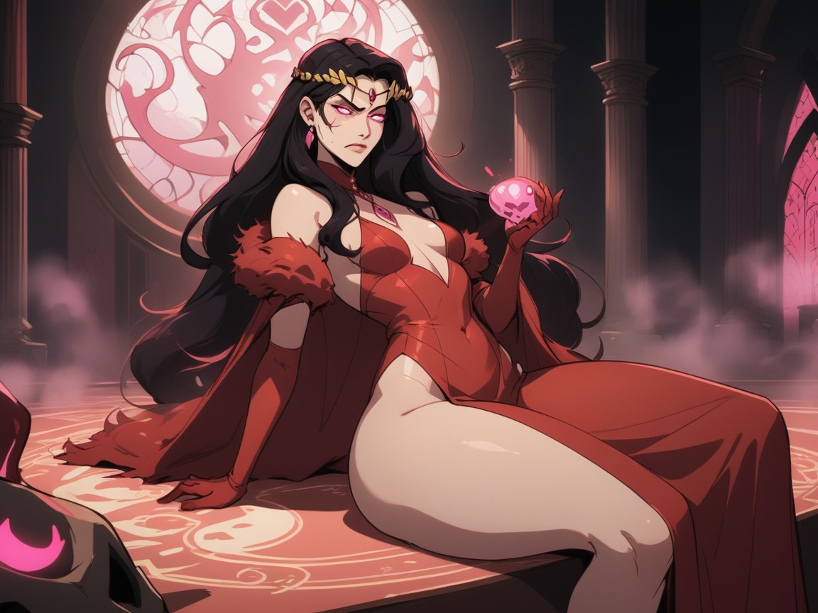 Wide Round Hips, Black Hair, Haunted Background Latina AI Porn