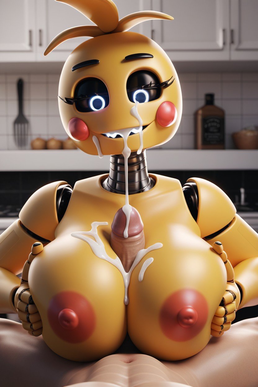 Robot Body, Toy Chica From Fnaf, Kitchen Furry AI Porn