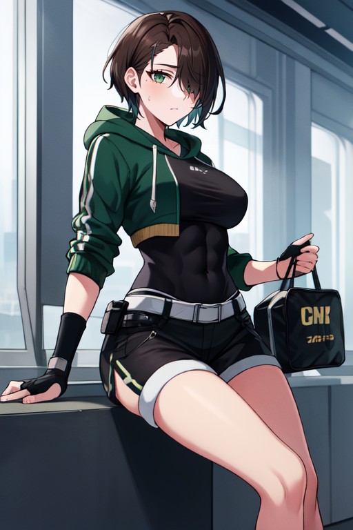 Carrying A Sports Duffle Bag, Fit, Lean Body Hentai AI Porn