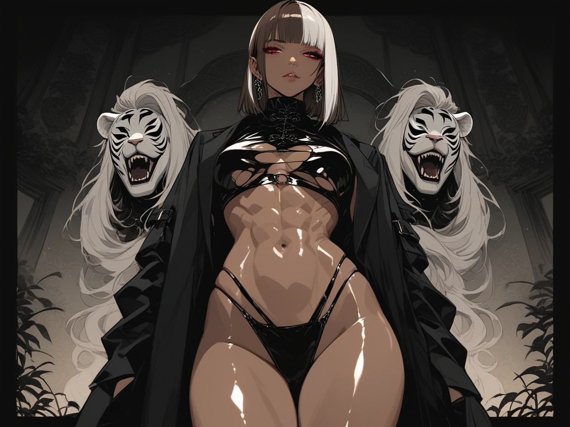 White Hair, Spooky Setting, 1 Person AI Porn
