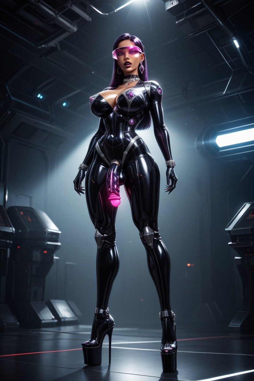 Laser Rays Out Of Nipples, Shiny Diamond Earrings And Necklace, Laser Beams Coming Out Of Nipples Porno latina IA