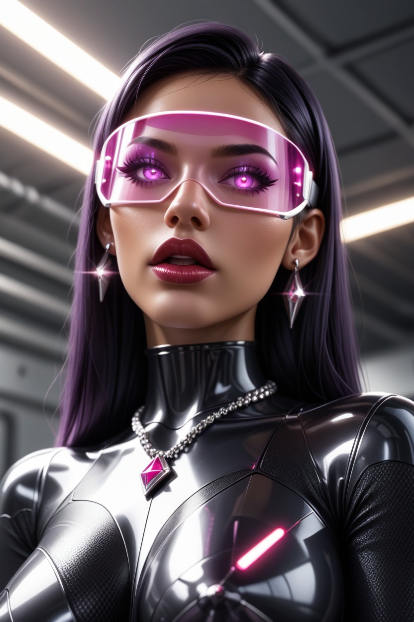 Nipples Shooting Lasers, Diamond Necklace, Shiny Diamond Earrings And Necklace Porno latina IA