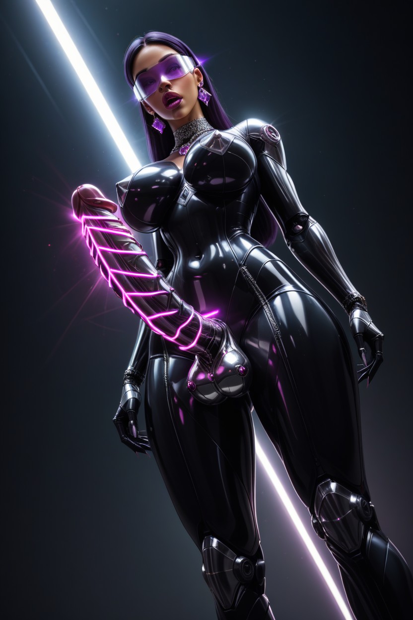 Transgenres, Diamond Earrings, Metallic Nipples Shooting Laser Rays Porno latina IA