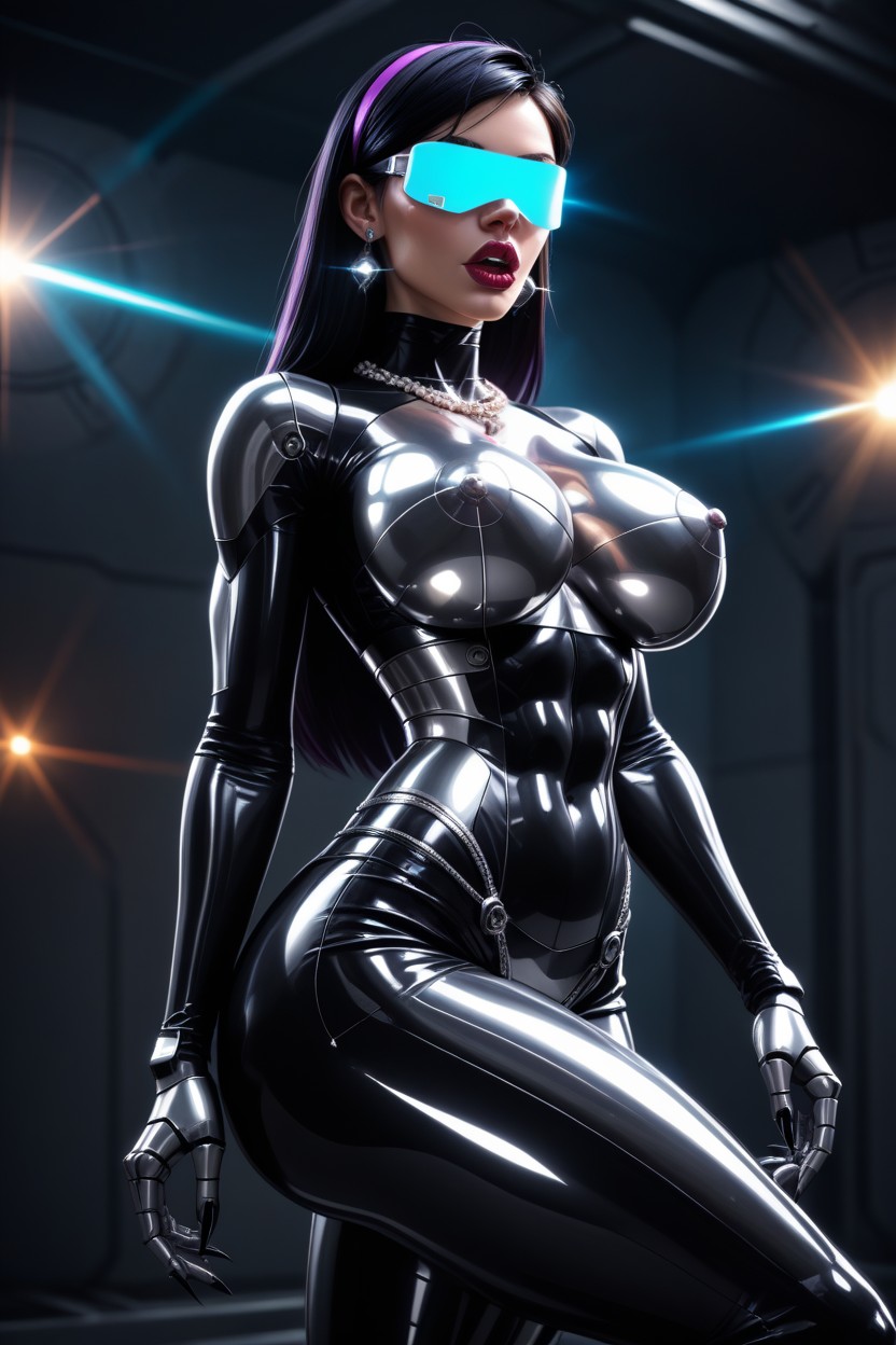 Fit, Opened Mouth, Diamond Necklace AI Porn