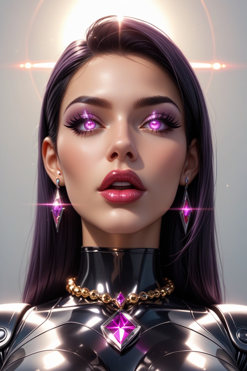 Sharp Long Fingernails, Mirrorlike Shiny Latex Catsuit, Extended Long Eyelashes Porno latina IA