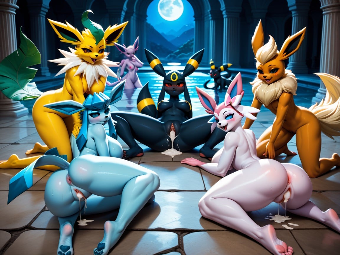 Bedroom Eyes, Orgy, At Night AI Porn