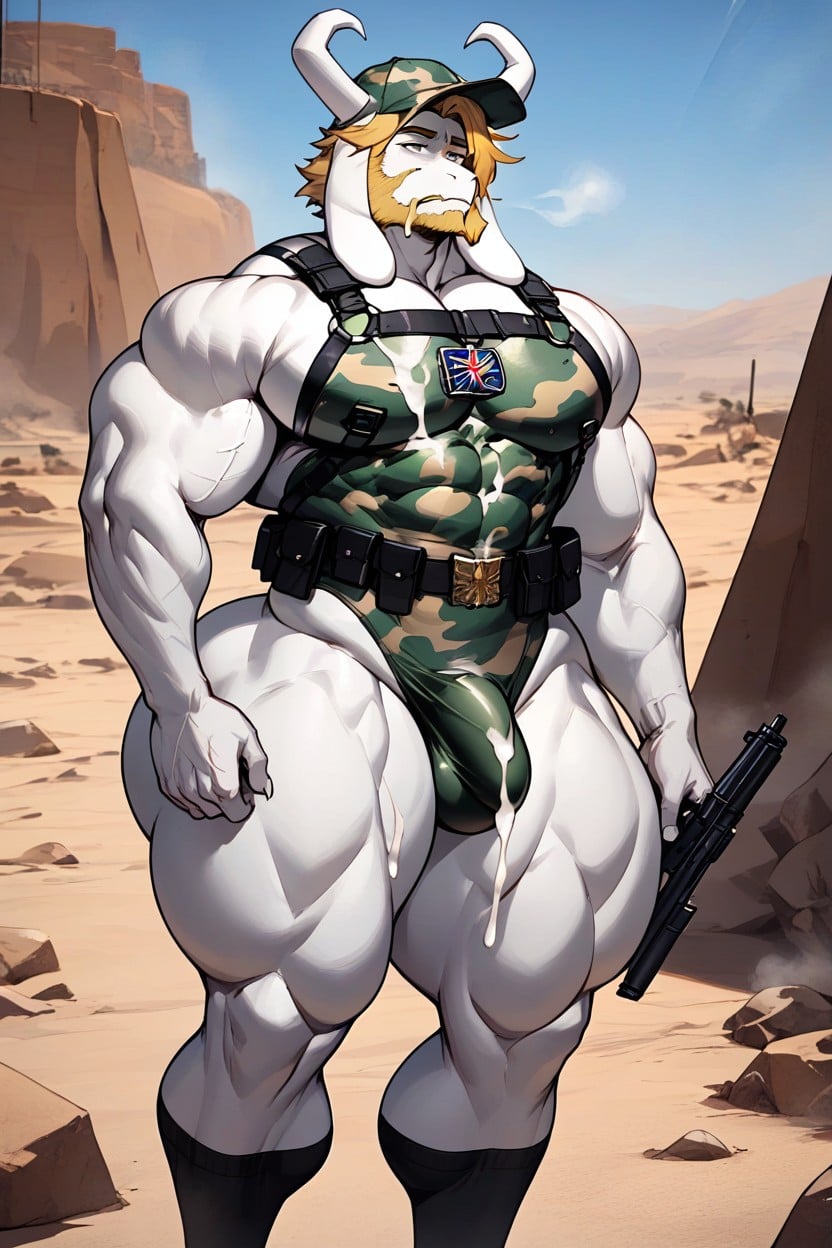 太ももが厚い, Leather Harness, Whole Body Covered In Cum ゲイAIポルノ
