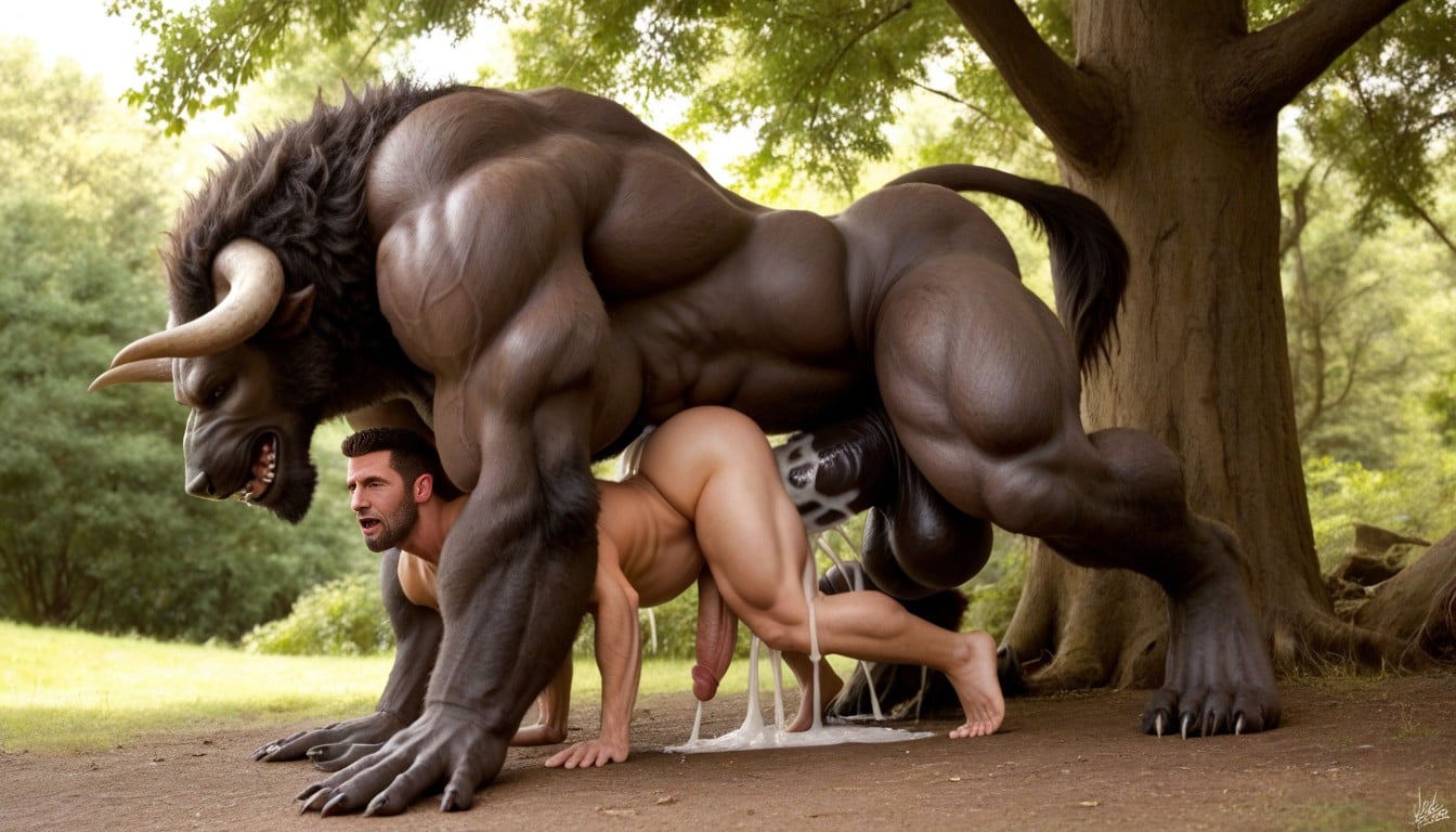 Oversized Minotaur With Giant Equicock, Uhd, 18+ AI Gay Porn