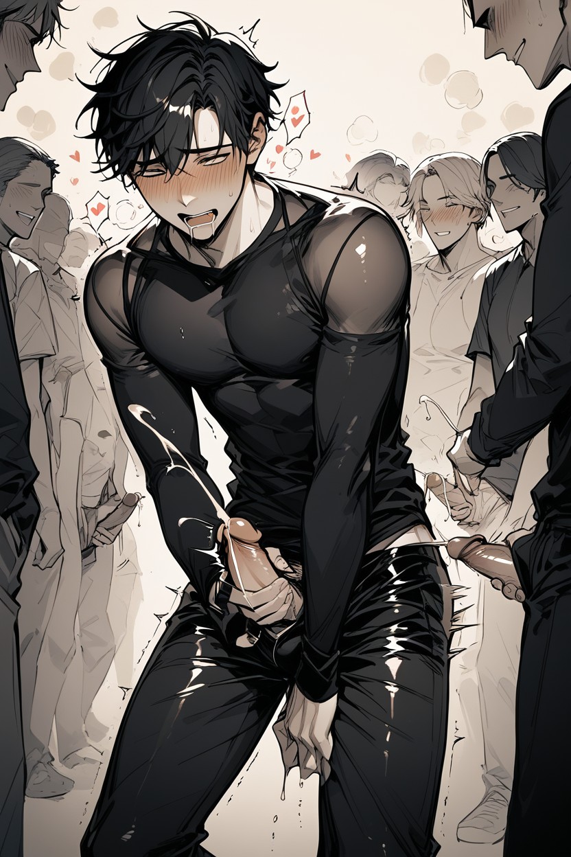 Ejaculation, Drooling Cum, Drooling ゲイAIポルノ