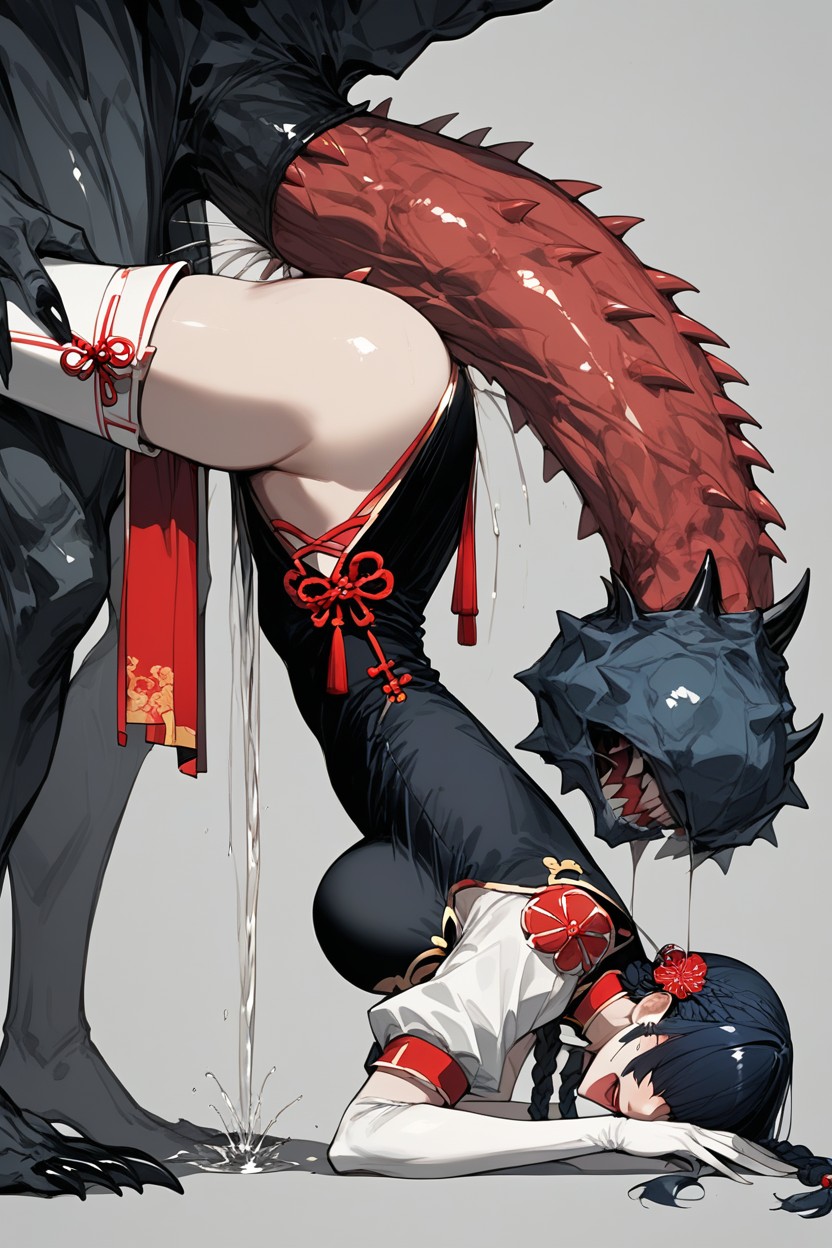 And Long White Gloves, Chinese Hanfu, Squirting Hentai AI Porn