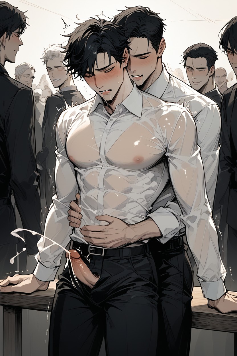Blushed, Trembling, Cross Eyed AI Gay Porn