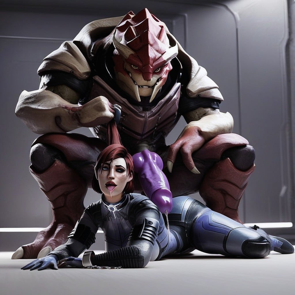 D, Male Krogan From Mass Effect, Sci-fi Prison Hentai AI Porn