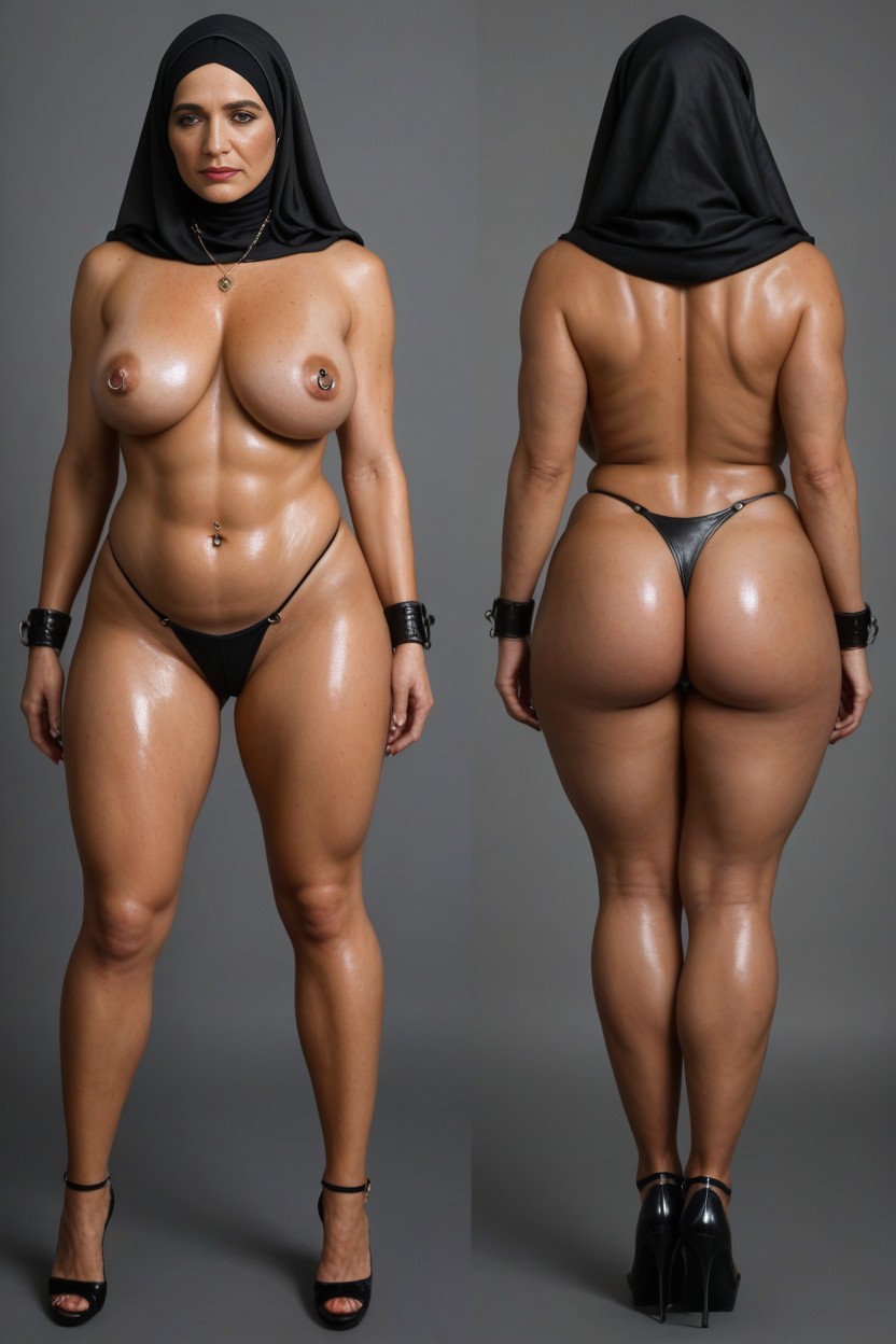 Old Skin, Rounded Ass, Strong Muscular Legs MILF AI Porn