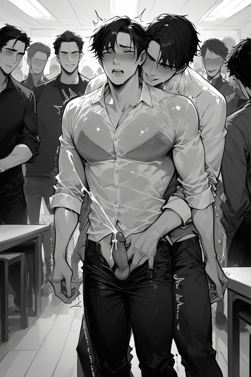Trembling, Standing Withweak Feet, Look Up AI Gay Porn