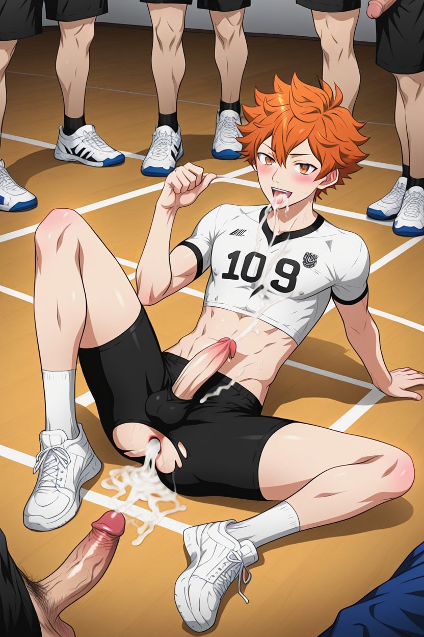 Lean Body, Creampie, Volleyball Court AI Gay Porn