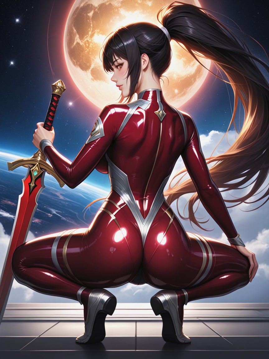 Master Piece, Panoramic Window, Very Long High Ponytail Hentai AI Porn