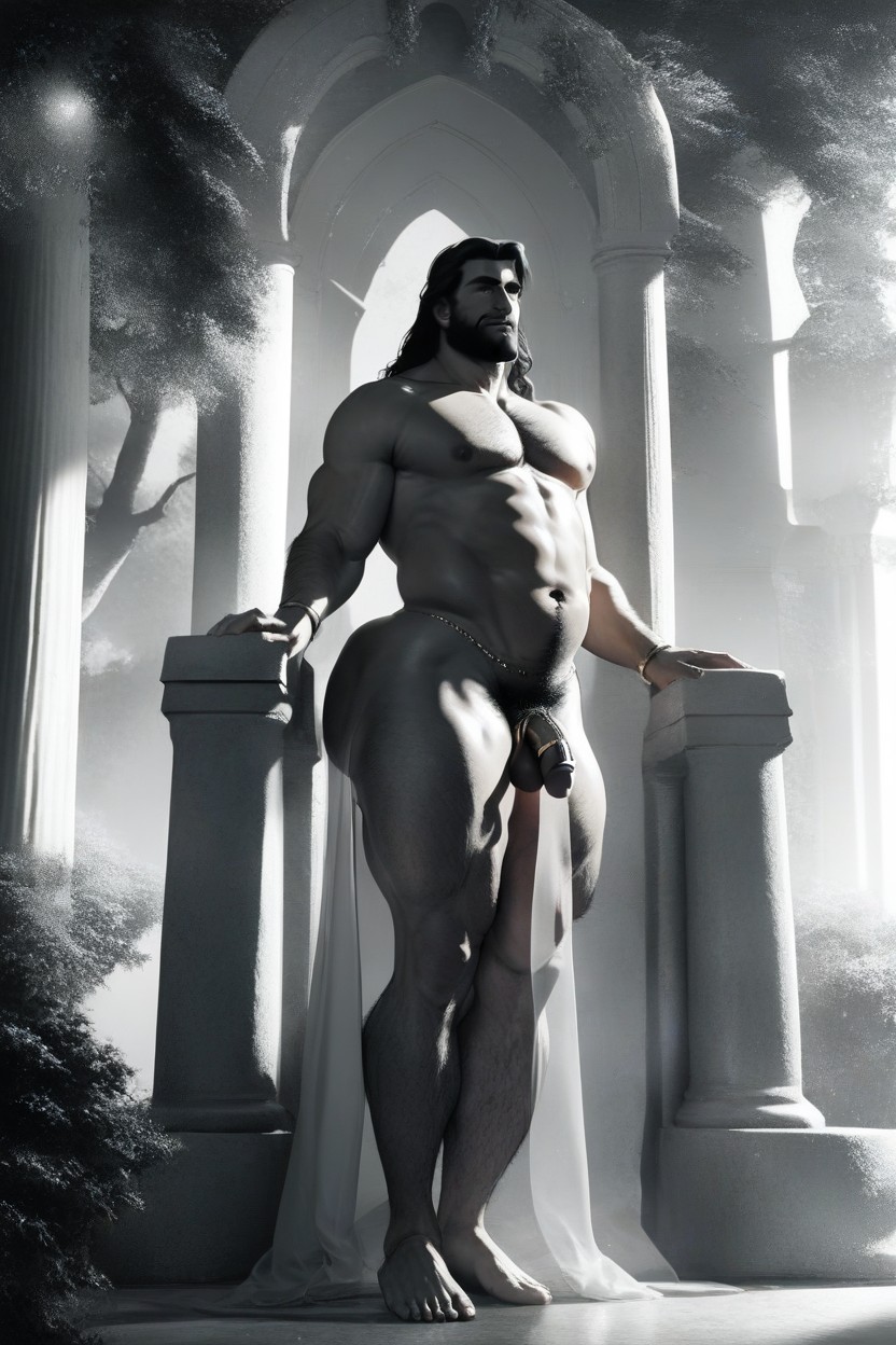 Wide Hips, Topless, Beard AI Gay Porn