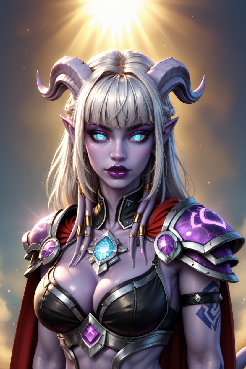 Uhd, Standing, Purple Lipstick AI Porn
