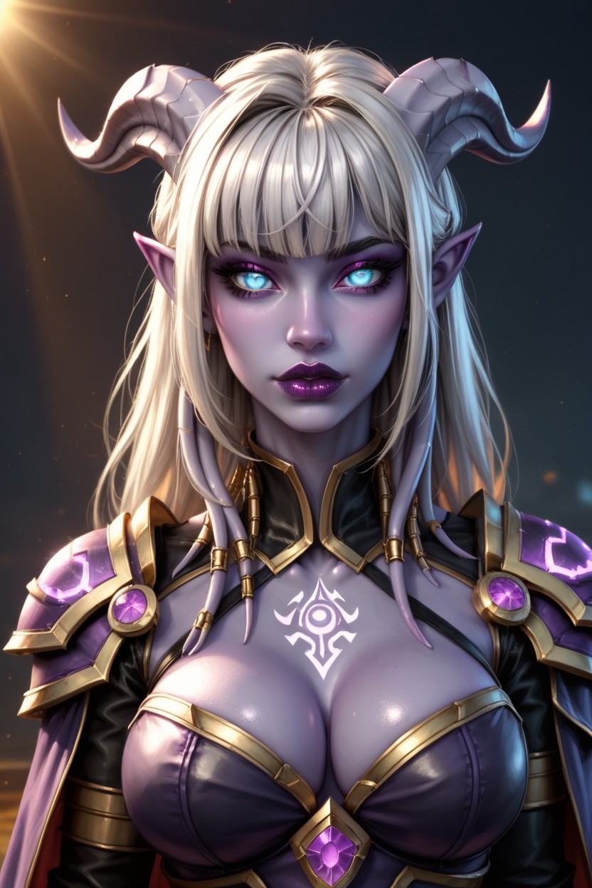 Draenei Hoof, Wearing Paladin Armor, Spiked Bracelet AI Porn