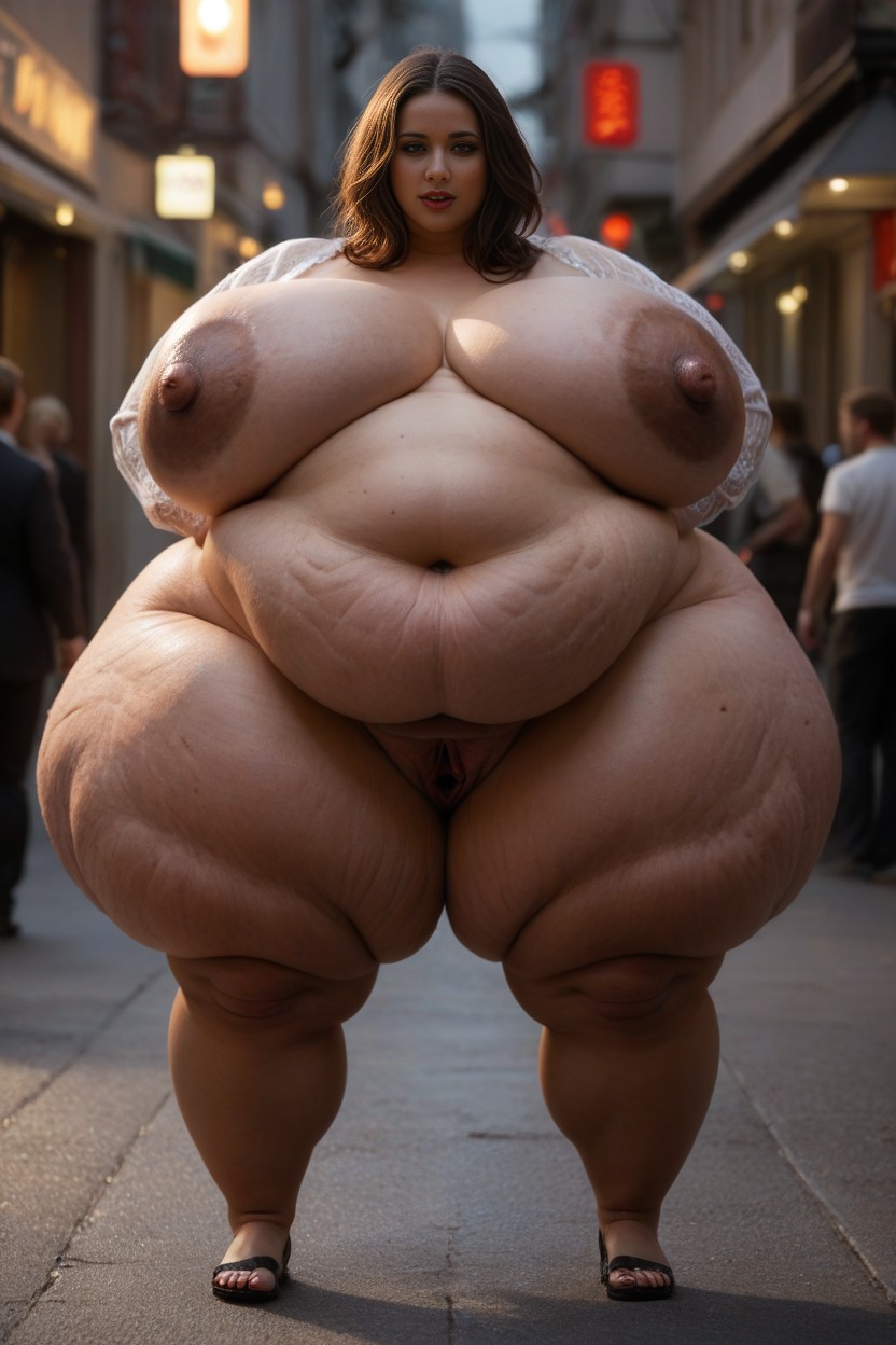 Hyper Massive Pussy, Hyper Massive Thighs, Arab BBW AI Porn