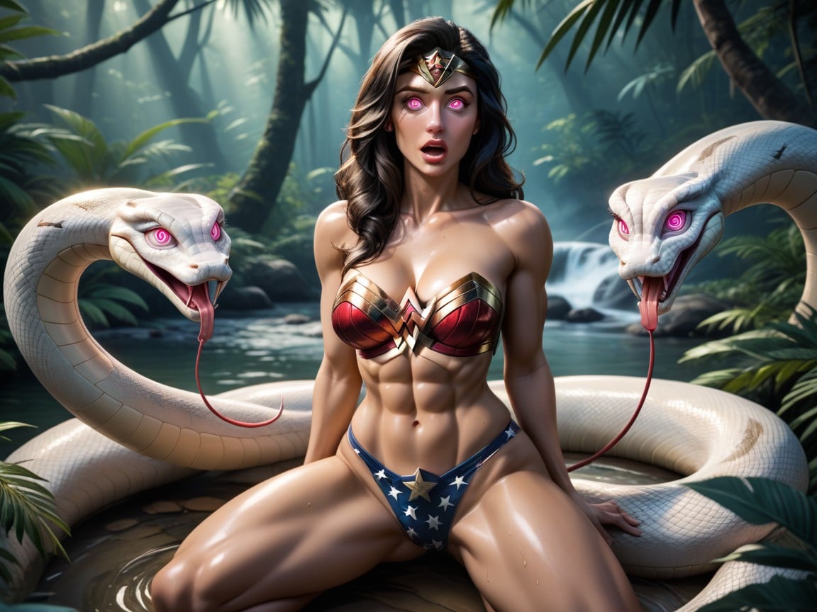 Jungle, Alone, Detailed Spiral-eyes Hentai AI Porn