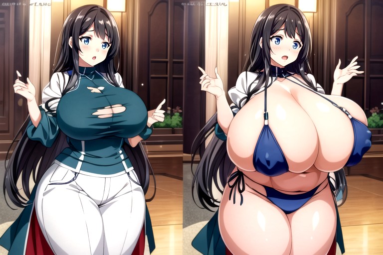 The Most Mega Ultra Hyper Enlarging Fat Breasts Expansion, Gothic, Cleavage Hentai AI Porn