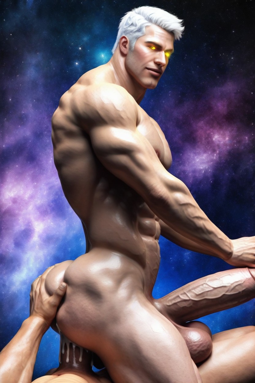 Ass Grab, Glowing Eyes, Muscle Butt AI Gay Porn