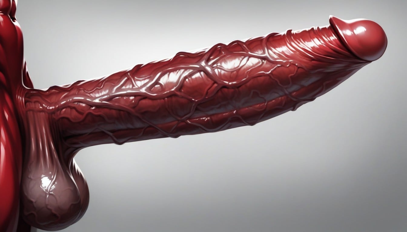 Hyper Veiny, Side View Closeup, Hypersized Hyperveiny Throbbing Torpedo Penis AI Porn