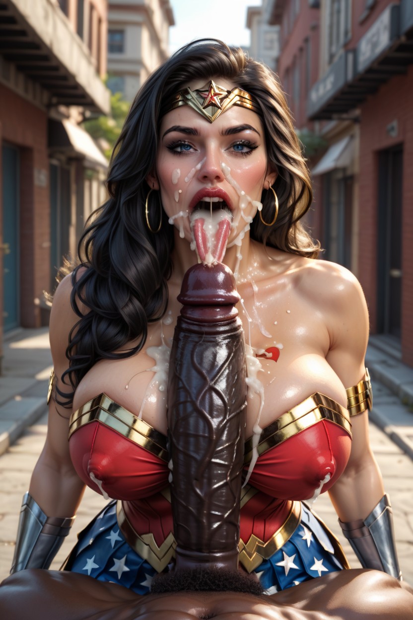 Drinking Pee, Focus On Mouth, Huge Piss In Mouth MILF AI Porn