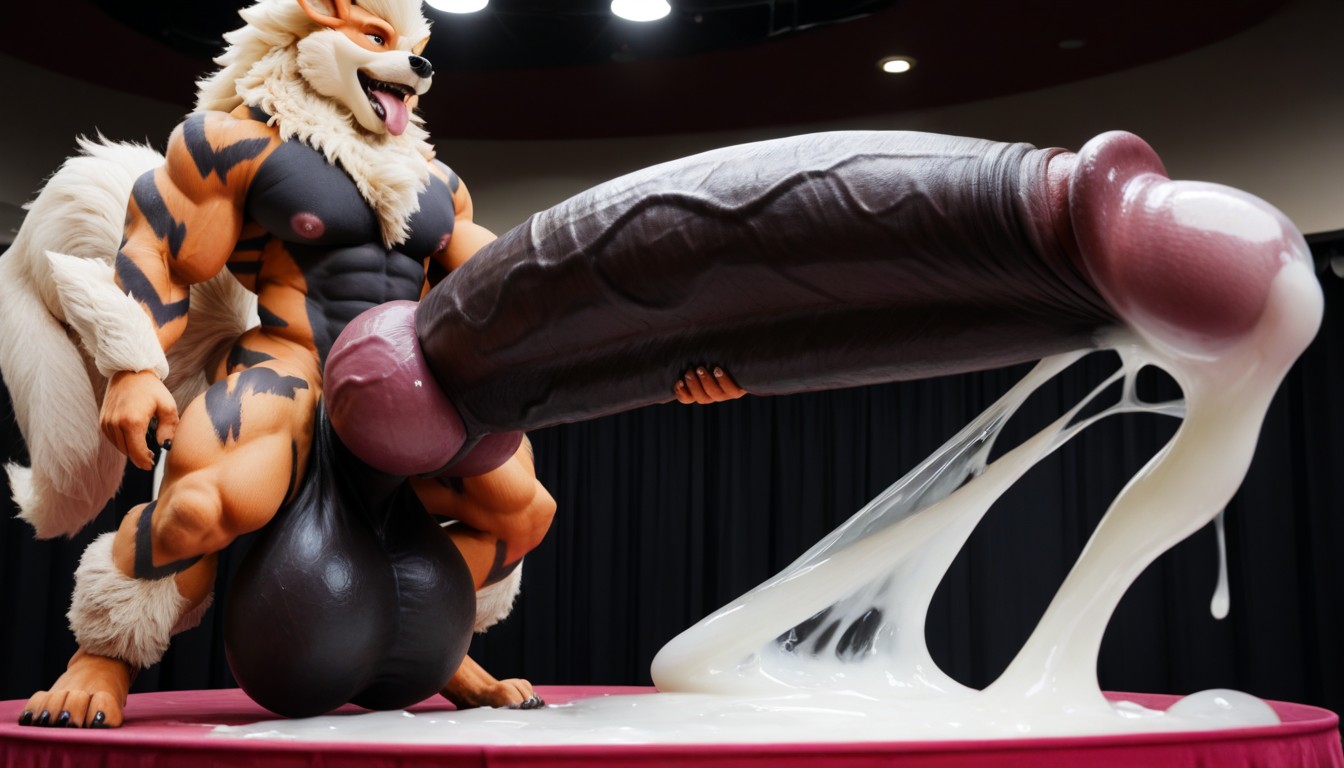 Side View, Anthro, Excessive Cum AI Porn