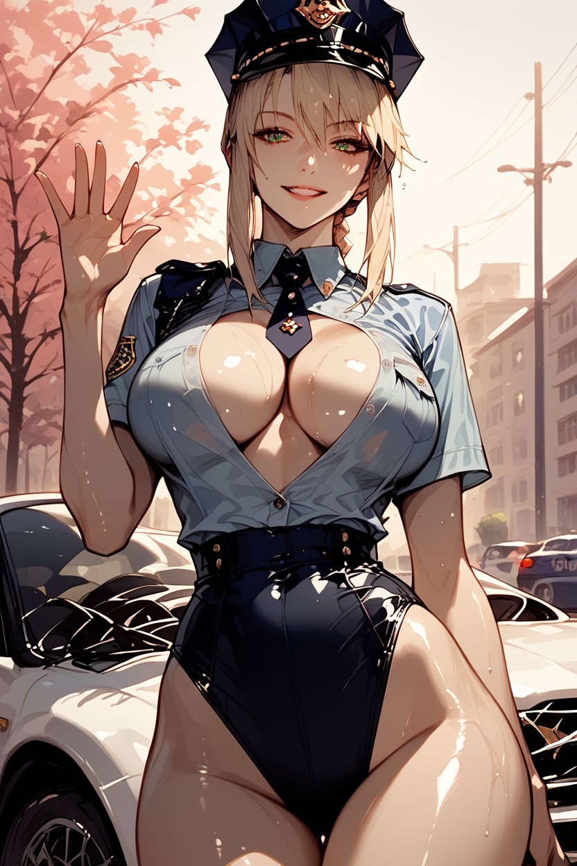 Sexy Police Officer, Hot, Smile Hentai AI Porn
