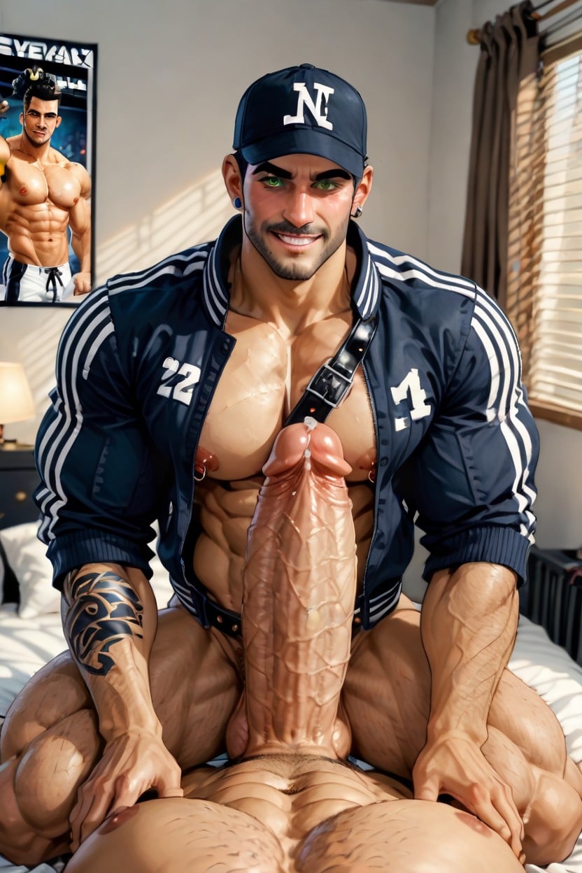 Dildo Ride, Few Dildos On The Messy Bedsplash Art, Absurd Res AI Gay Porn