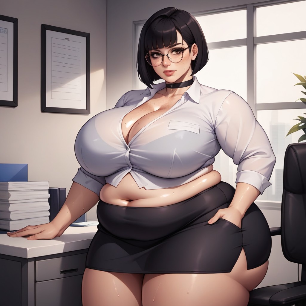 Thick, Soft Belly, Belly Paunch Hentai AI Porn