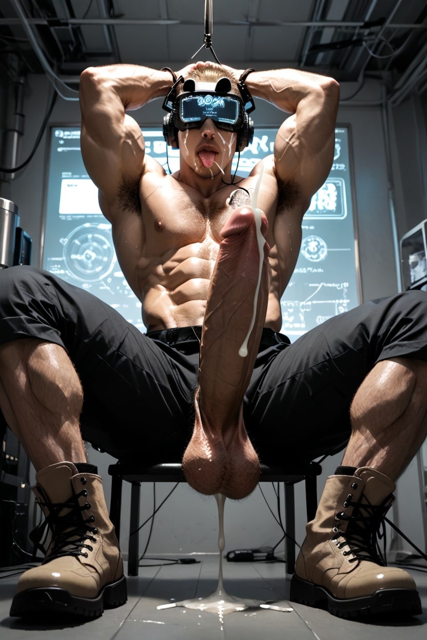 Massive Hyper Cock, Getting More Muscular, Topless AI Gay Porn
