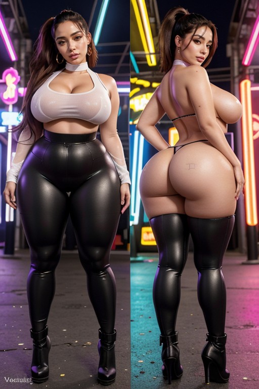 May Yassine, Split Screen, Arms Up AI Porn
