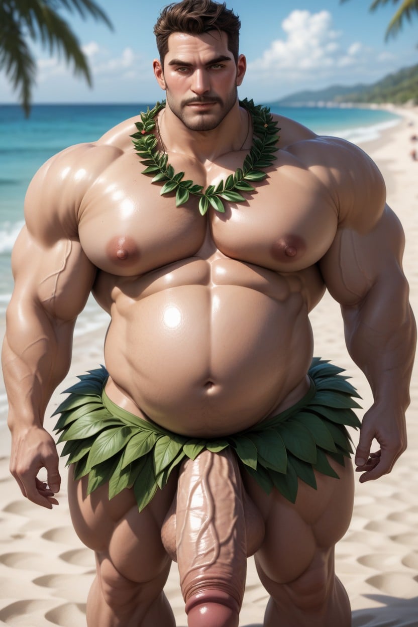 Pale Skin, Thick Girthy Cock, White Men AI Gay Porn