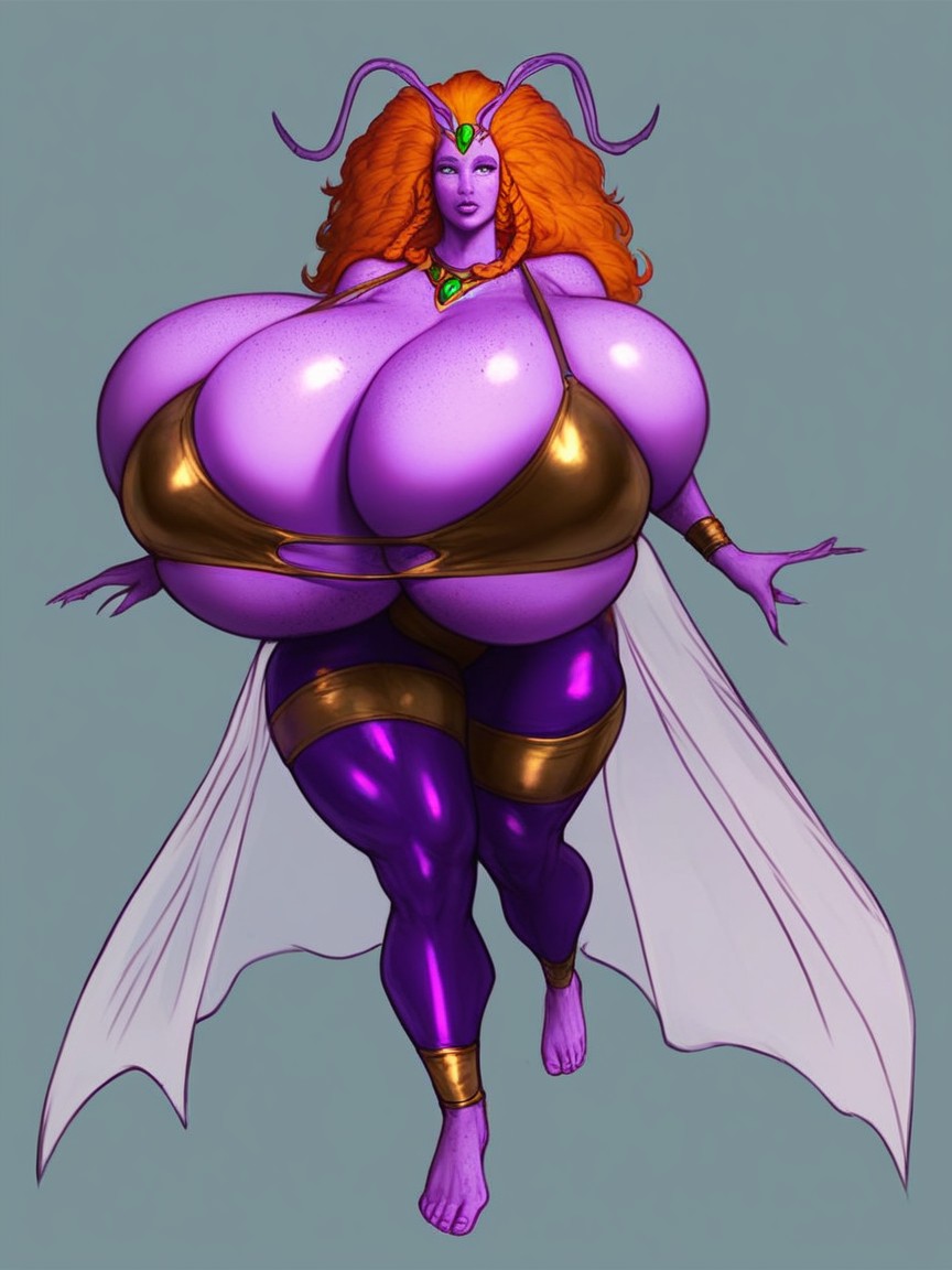 Gorgeous Alien, Alien Planet, Cleavage Shemale AI Porn