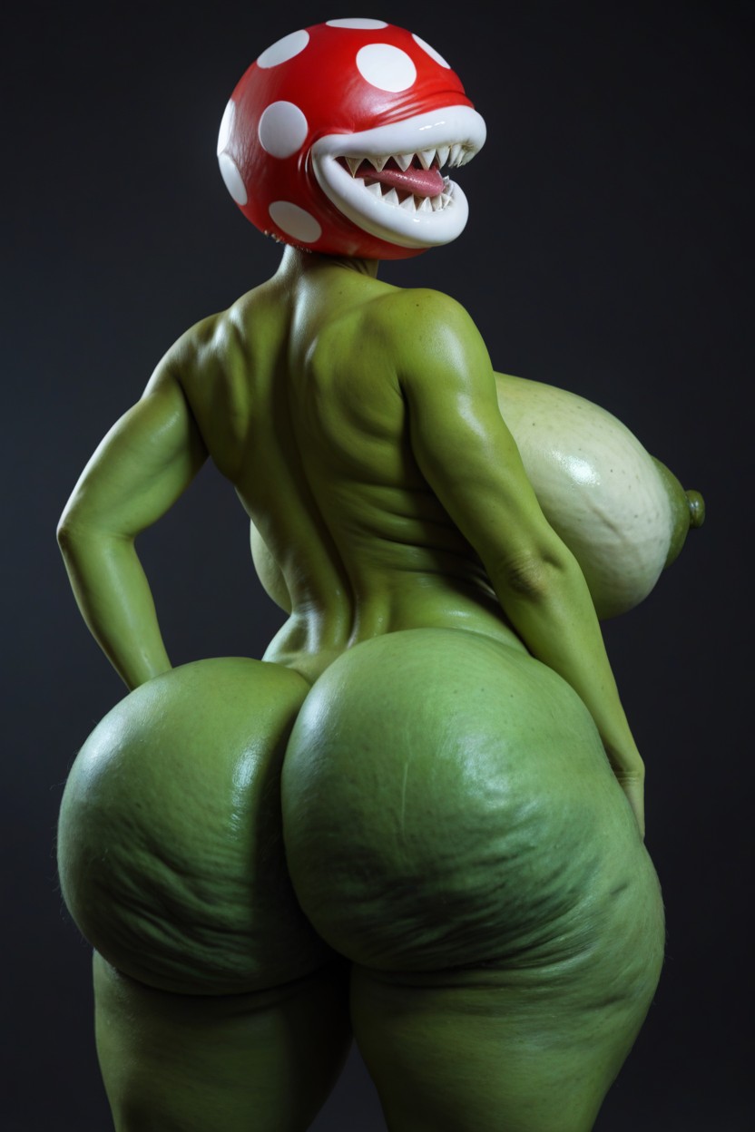 Piranha Pant From Mario, Hot Woman, Looking At Viewer AI Porn