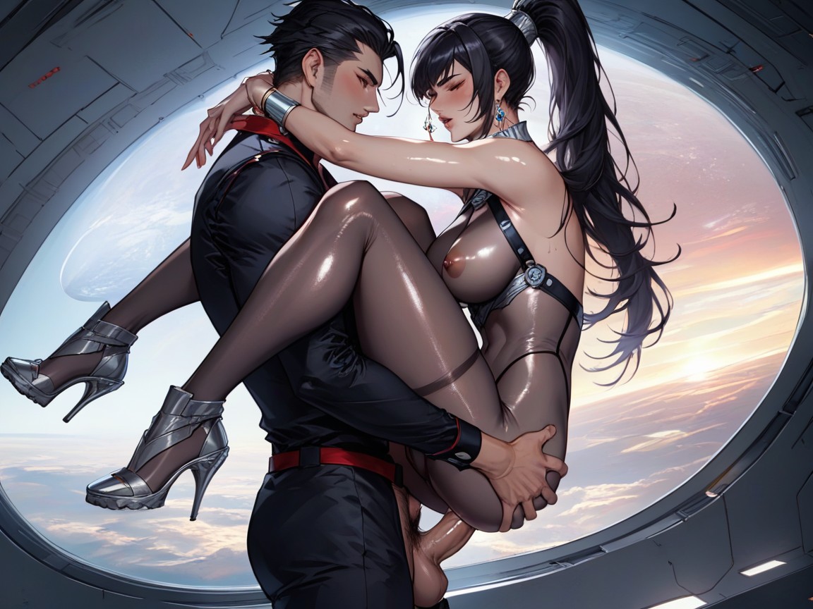 Detailed Face, Dawn, Oiled Skin Hentai AI Porn
