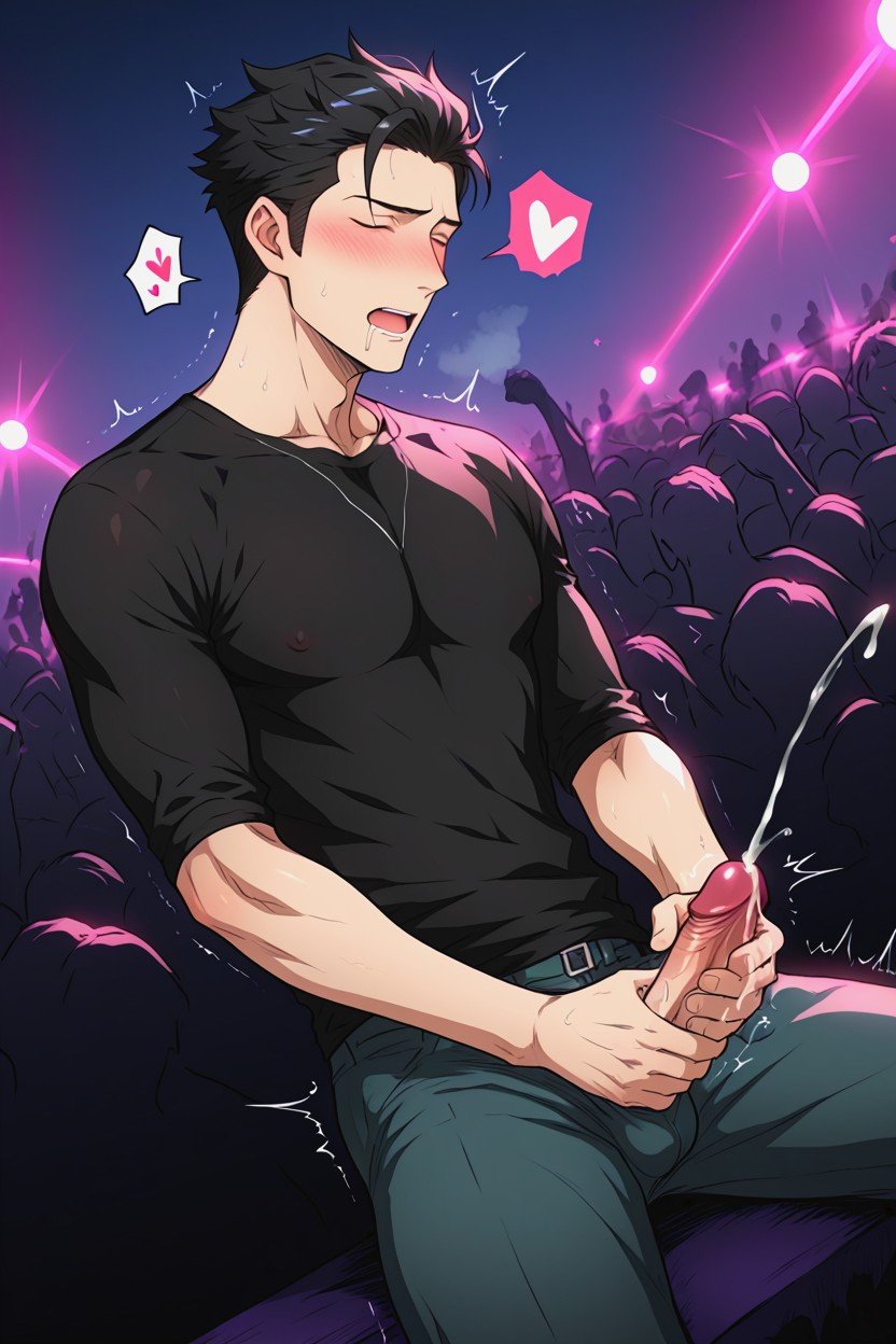 Colourful, Love Hearts, Expressionless AI Gay Porn