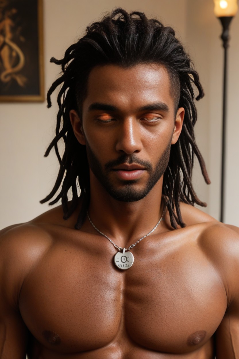 Lock Onto Th, His Compact Frame Radiating A Dominant, Dorky Germanic Caribbean Lad AI Gay Porn