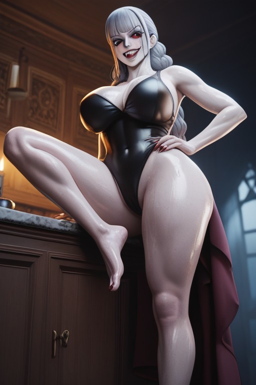 Piel Pálida, Sweaty, De Pie Hentai IA