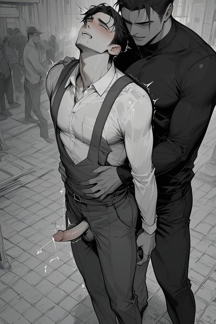 18+, Twitching, Blushed AI Gay Porn