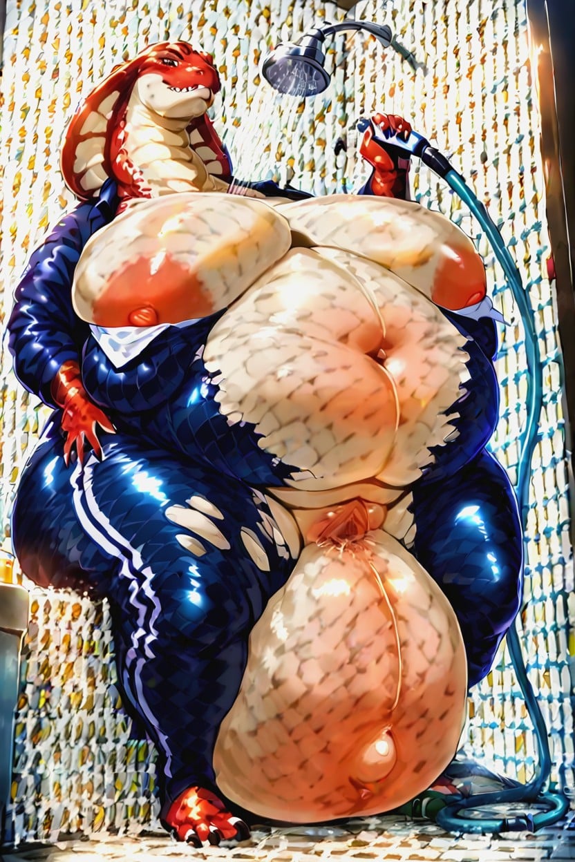 Massive Ass, Cobra, Gigantic Belly Furry AI Porn