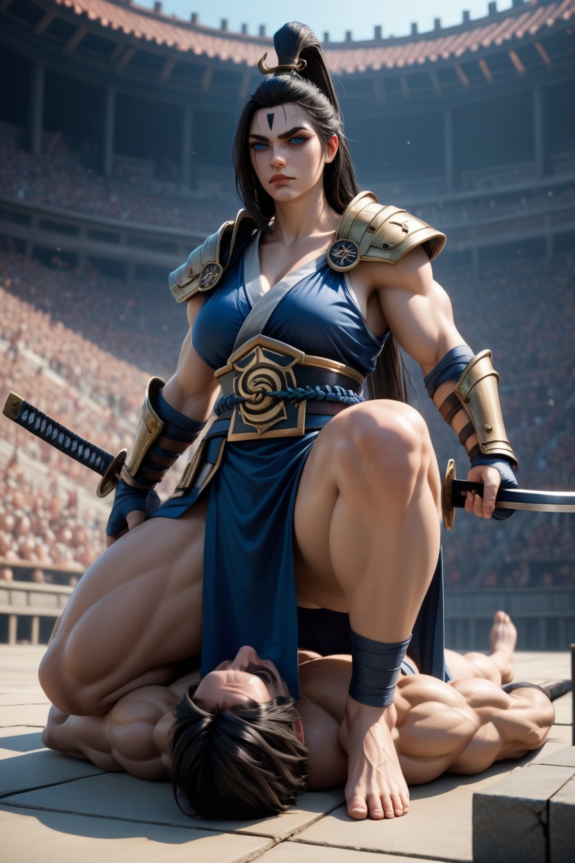 Facesitting, One Leg Up, Coliseum AI Porn